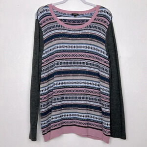 Talbots Women’s 2XP Fair Isle Lambswool‎ Blend Pullover Sweater